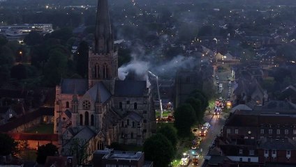 Download Video: Watch as major fire simulated at Chichester Cathedral