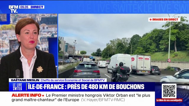 Grève SNCF: il y a près de 480 km de bouchons en Île-de-France