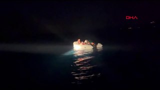 Yunan askerlerinin ger ittiği göçmen botu kurtarıldı