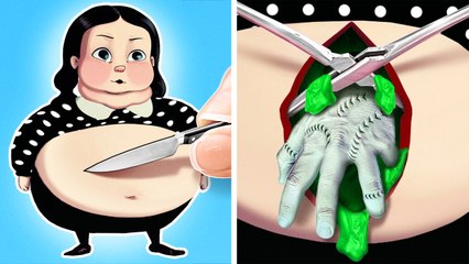 Don't Cut Wednesday!!  *Terrifying Crafts with Thing and Wednesday*