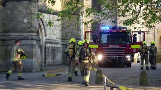 Major fire simulated at Chichester Cathedral - Interview
