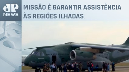 Alimentos serão lançados por paraquedas da FAB no RS