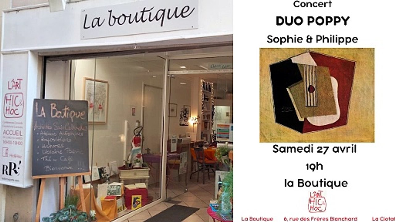 Concert Duo POPPY à la Boutique...