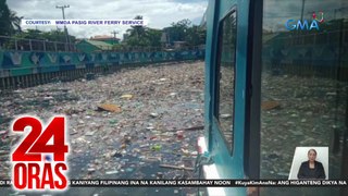 Biyahe ng Pasig River Ferry, muntik tumigil dahil sa nakasalubong na makapal na basura | 24 Oras