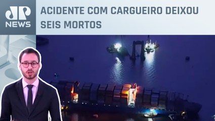 Navio que bateu e destruiu ponte nos EUA é rebocado; Neitzke analisa