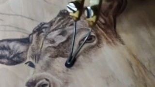 ETHEREAL Deer Motif comes to life through Handcrafted Wood Burning *Magic of Pyrography!*