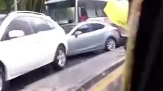 Accidentes tras aguacero en Medellín