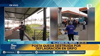 Posta de Villa El Salvador sufrió grandes daños tras deflagración en grifo de VMT