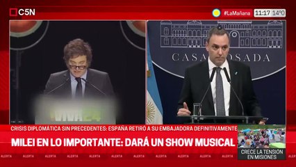 Milei cantará en la presentación de su libro: así lo comunicó Manuel Adorni