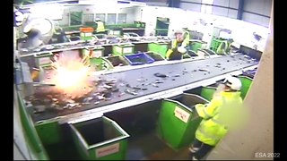 Footage from the Recycle Your Electricals campaign shows the impact battery fires can have