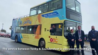 Popular open-topped double decker 'Coaster' bus between Tenby and Saundersfoot is back