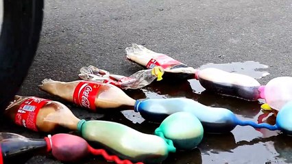 Satisfying Car Tire ASMR_ Crushing Crunchy vs. Soft  Fanta_ Marinda_ Cola _ Mentos Sounds_ ---