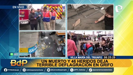 Deflagración en VTM: continúa fuga de gas en tanque que salió despedido de grifo tras siniestro