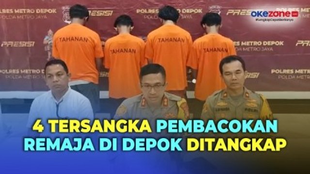 4 Tersangka Pembacokan Remaja di Cimanggis Depok Ditangkap, 4 Lainnya Masih DPO