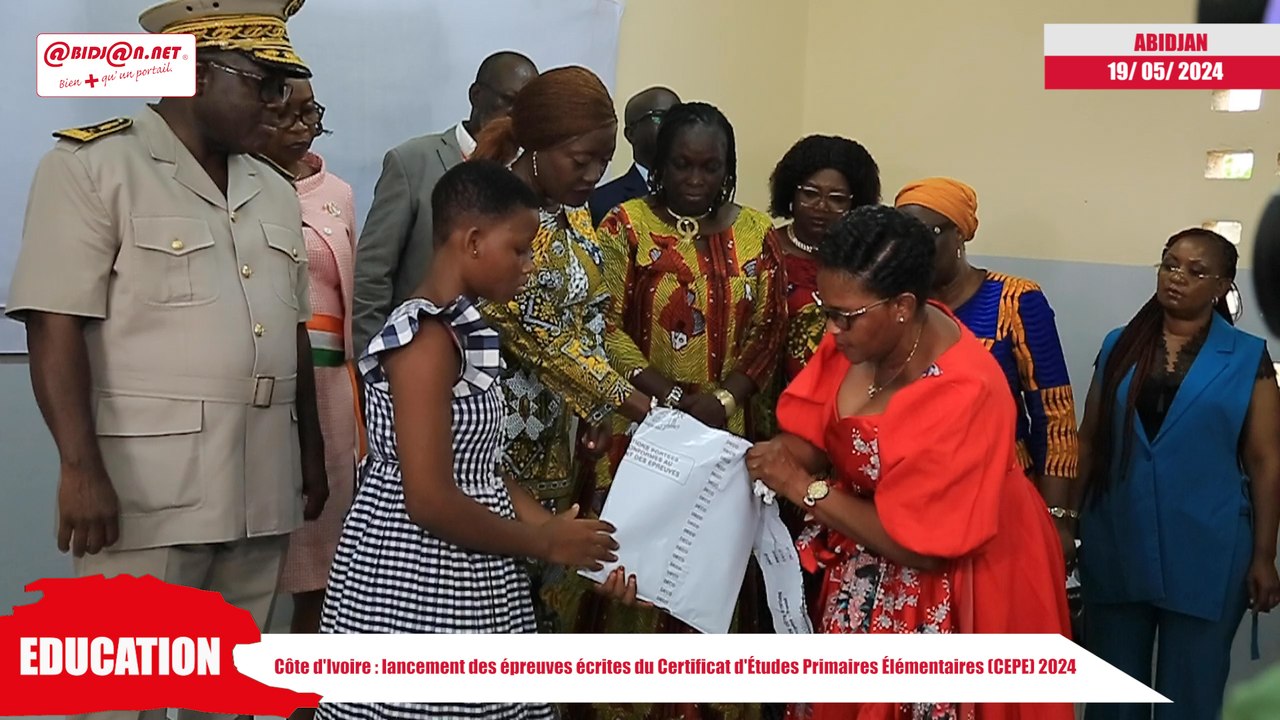 Côte d'Ivoire - lancement des épreuves écrites du Certificat d'Études Primaires Élémentaires (CEPE)