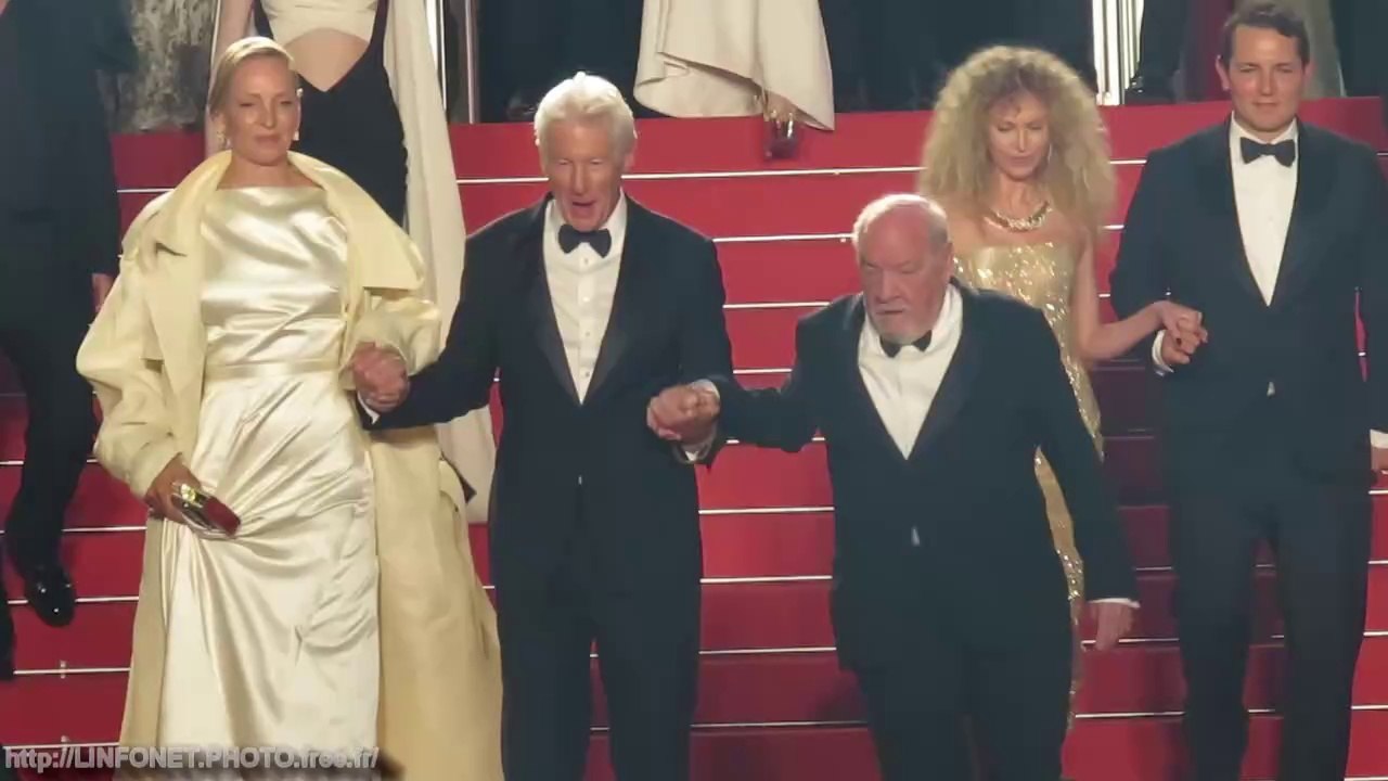 Les stars sur les marches du festival de cannes le 18mai 2024 avec RICHARD GERE UMA THURMAN NICOLAS CAGE EMMA STONE