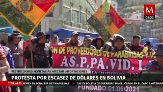 Sindicatos marchan en Bolivia por escasez de dólares