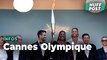 La flamme olympique a monté les marches de Cannes (malgré le vent)