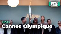 La flamme olympique a monté les marches de Cannes (malgré le vent)