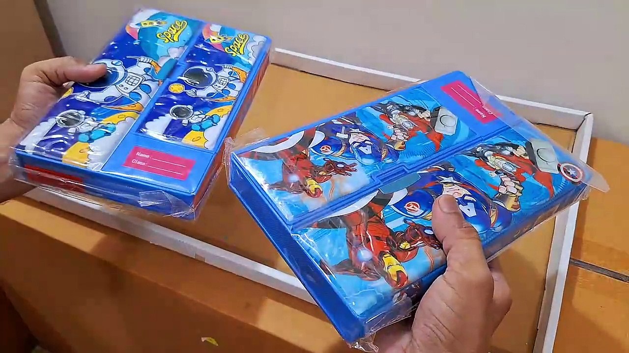 Unboxing and Review of Super Heros Printed Jumbo Pencil Box for Boys School