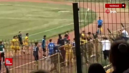 Tekirdağ'da futbol maçı yumruklaşmaya döndü: 16 kırmızı kart çıktı