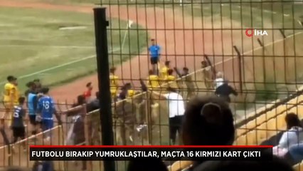 Birbirlerine girdiler! Tam 16 kırmızı kart çıktı
