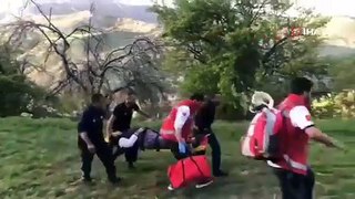 Ambulans helikopter Van'da ayağı kırılan kadın için havalandı