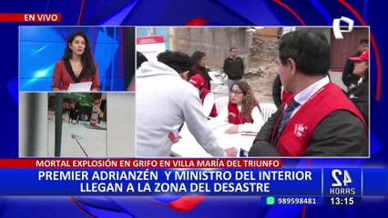 Villa María del Triunfo: Gustavo Adrianzén inspecciona daños tras explosión en estación de servicio