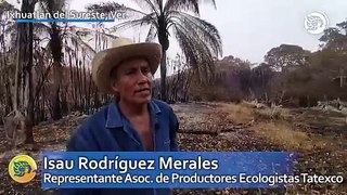 Fuego consumió más de 100 hectáreas en Ixhuatlán del Sureste; campesinos no recibieron apoyo