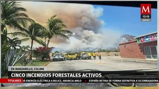 Se registran 5 incendios forestales activos en Manzanillo, Colima