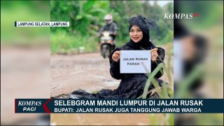 Selebgram Mandi Lumpur Kritik Jalan Rusak, Bupati Lampung: Jangan yang Jelek Aja Diviralkan