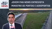 Silvio Costa Filho fala sobre retomada de voos comerciais em Canoas (RS)