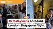 16 Malaysians on board London-Singapore flight