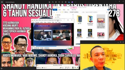 PIDANAKAN SHANDY HANDIKA ARDITO MUWARDI DKK: PAKAI VIDEO CCTV REKAYASA TITO KARNAVIAN KRISHNA MURTI