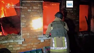 Ataques com drones provocam vários incêndios em Kharkiv