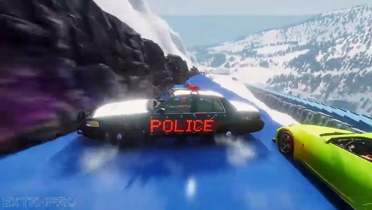 Icy Road Slippery Slope #4 - BeamNG drive