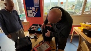 Repair Café at Pembroke Dock Men’s Shed - fixing an air fryer and ‘Monkeeing around’ with a record player