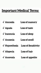 Important Common  Medical Terms | By medical Therapy