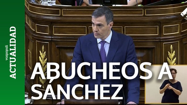 Abucheos a Sánchez cuando habla de la máquina del fango