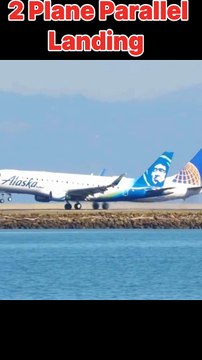 2 Plane Parallel Landing In Same Time Amazing View Watch It #plane #aviation #airplane #landing