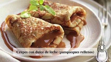 Crepes con dulce de leche