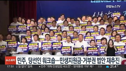 민주당 당선인 워크숍…'개원 즉시' 민생지원금·거부권 법안 재추진