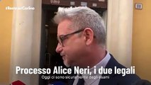 Processo Alice Neri, il video dei due legali