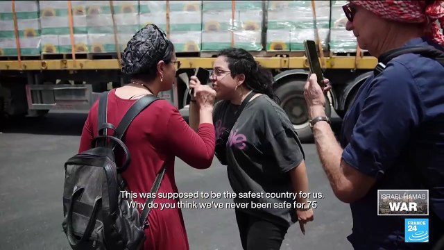 Israeli peace activists stand guard to protect Gaza aid convoys