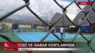 3. Uluslararası Cudi Cup Tenis Turnuvası Cudi ve Gabar kortlarında devam ediyor