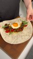 WRAP BAVETTE LAQUÉ ❤️‍#tacos #wrap #bavette #viande #laque #egg #oeuf #vegetables #pepper #tortilla #meat #cuisine #recette #recipe #food #gourmand