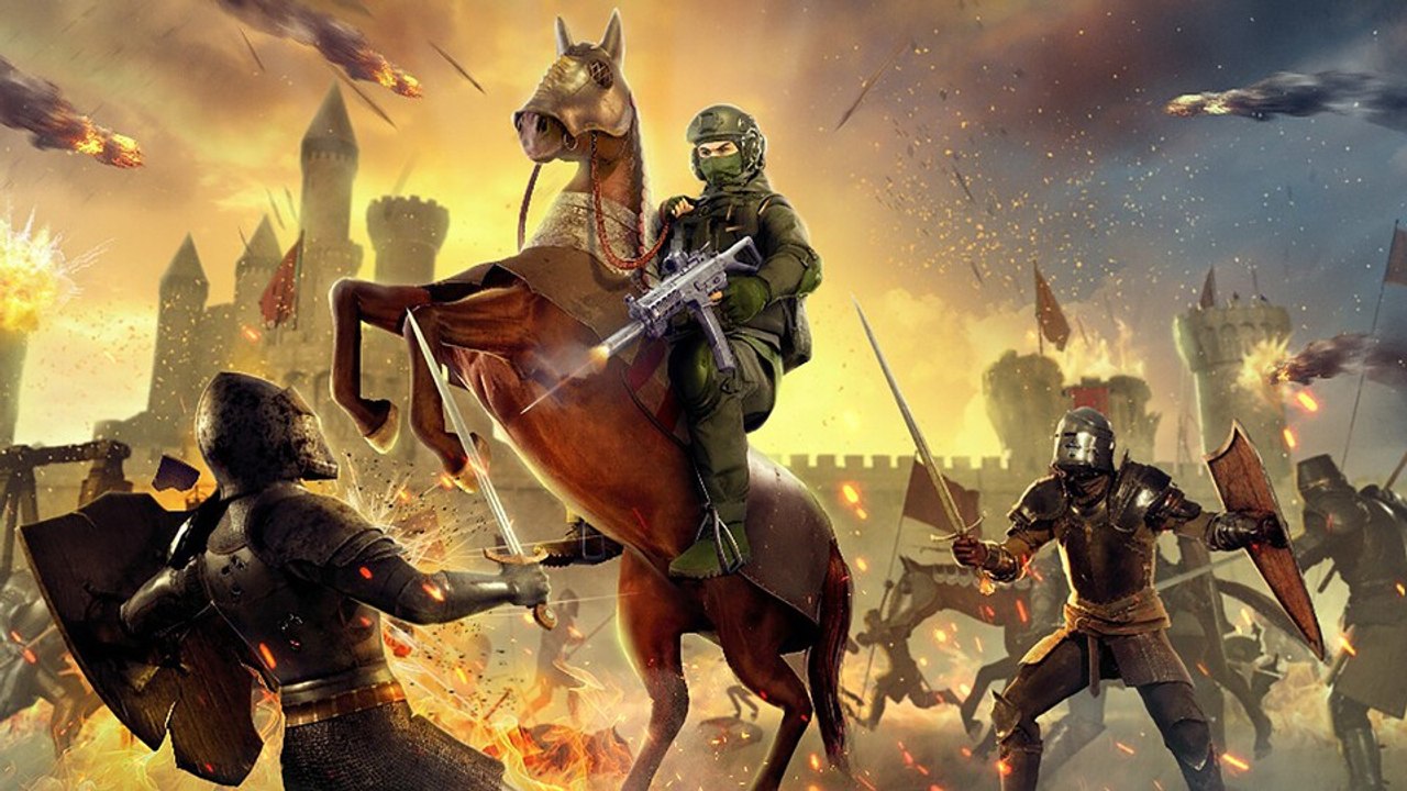Dieser Action-Shooter spielt im Mittelalter, aber ihr zerstört Burgen mit Panzern wie in Battlefield