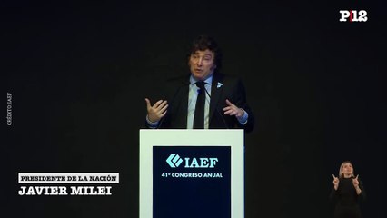 Milei explicó su programa de dolarización en el IAEF: "Va a desaparecer el peso"