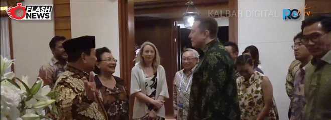 Momen Kehangatan Prabowo Subianto dan Elon Musk Disela WWF Ke 10 di Bali