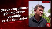 Konya'da obruk oluşumunu görüntülerken yaşadığı korku dolu anları anlattı